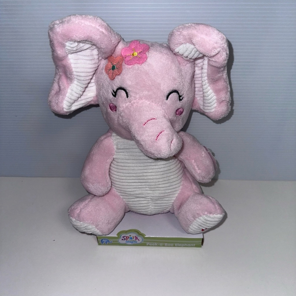 Spark Imagine Peek-a-Boo Elephant Plush Toy Pink NEW NWT Music - Picture 1 of 9